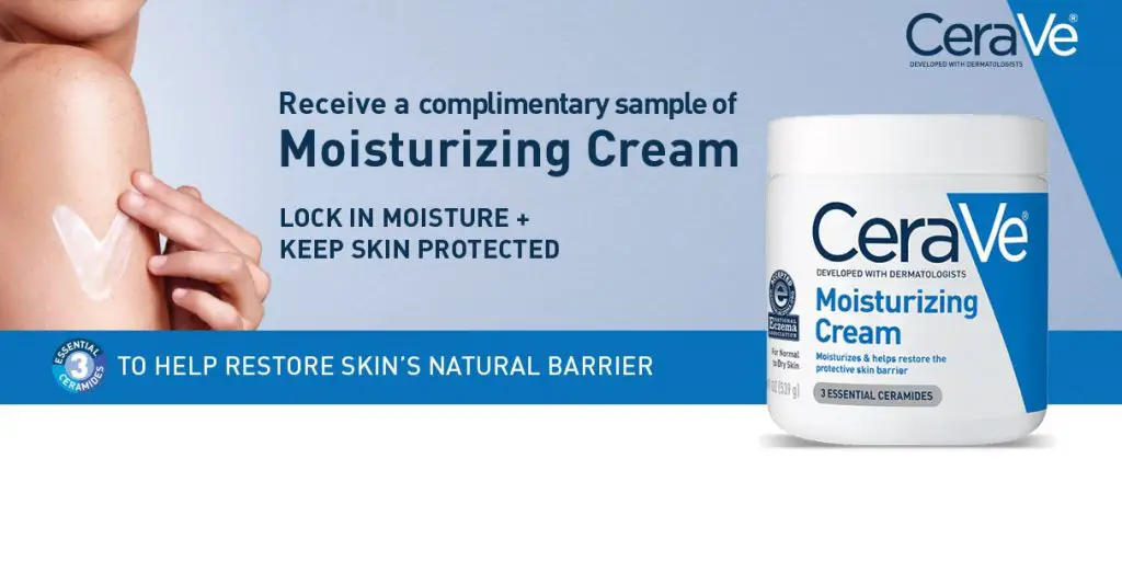 FREE CeraVe Moisturizing Cream Sample